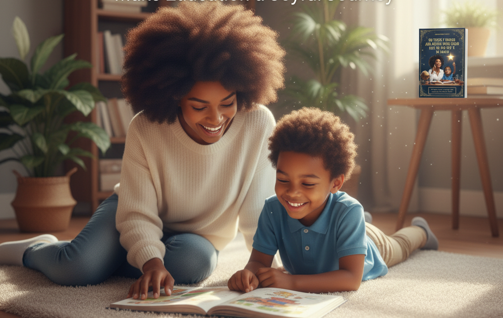 Child studying with focus